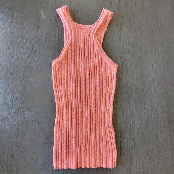 Anthropologie‎ Pink Knit High-Neck Pullover Stretch Tank Top Size Small - Picture 4 of 10